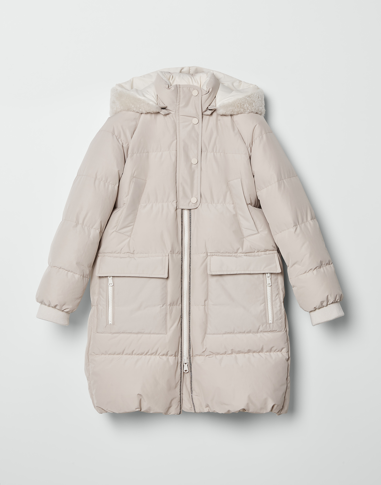 Brunello Cucinelli Detachable-hood Shearling Coat