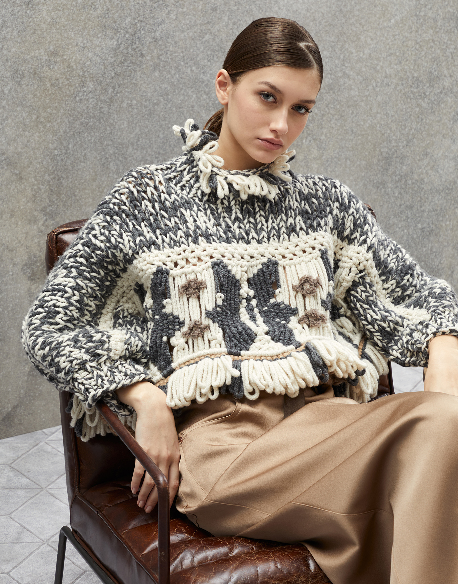 OPERA sweater Camel Woman - Brunello Cucinelli 