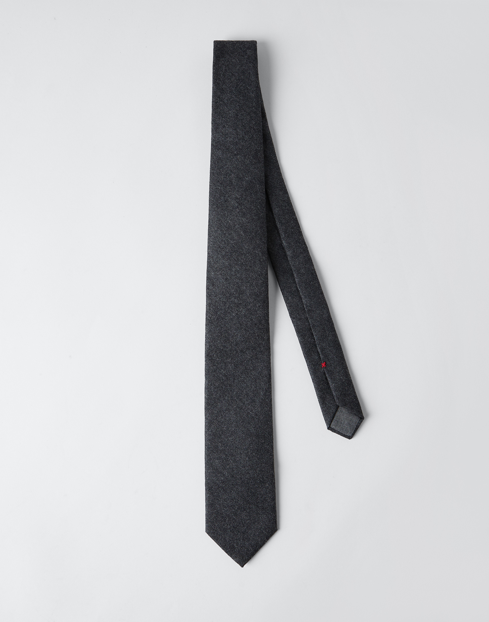 Cravatta in flanella Grigio Medio Uomo - Brunello Cucinelli