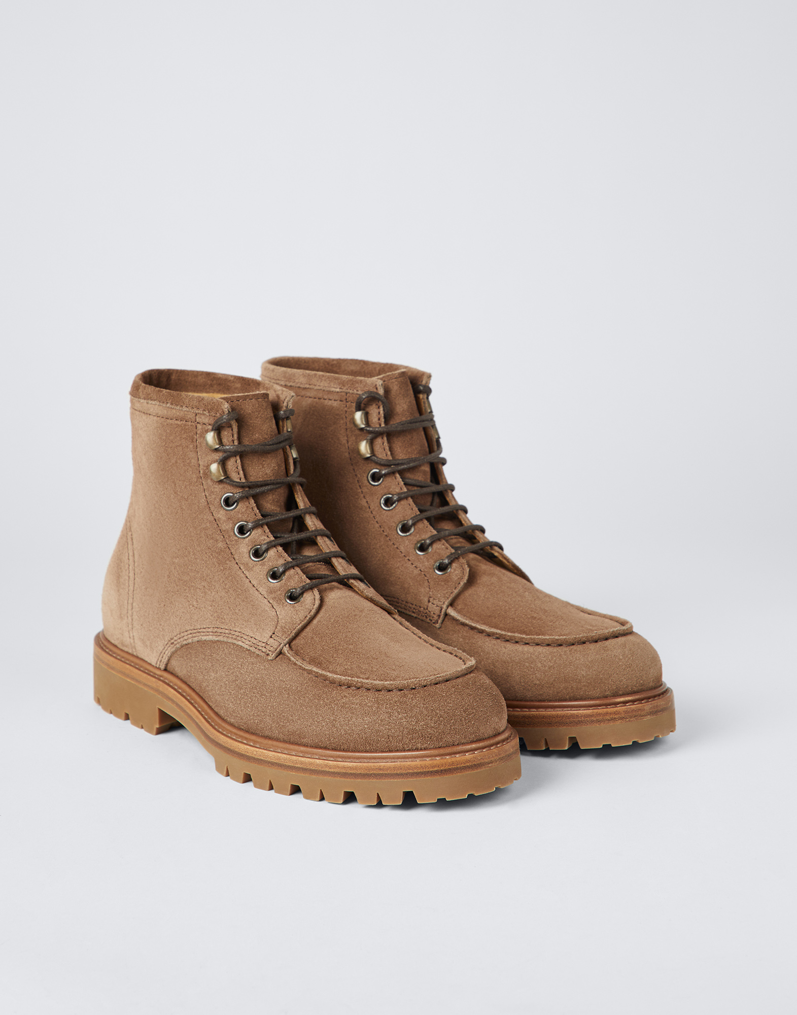 Suede boots Chestnut Man - Brunello Cucinelli