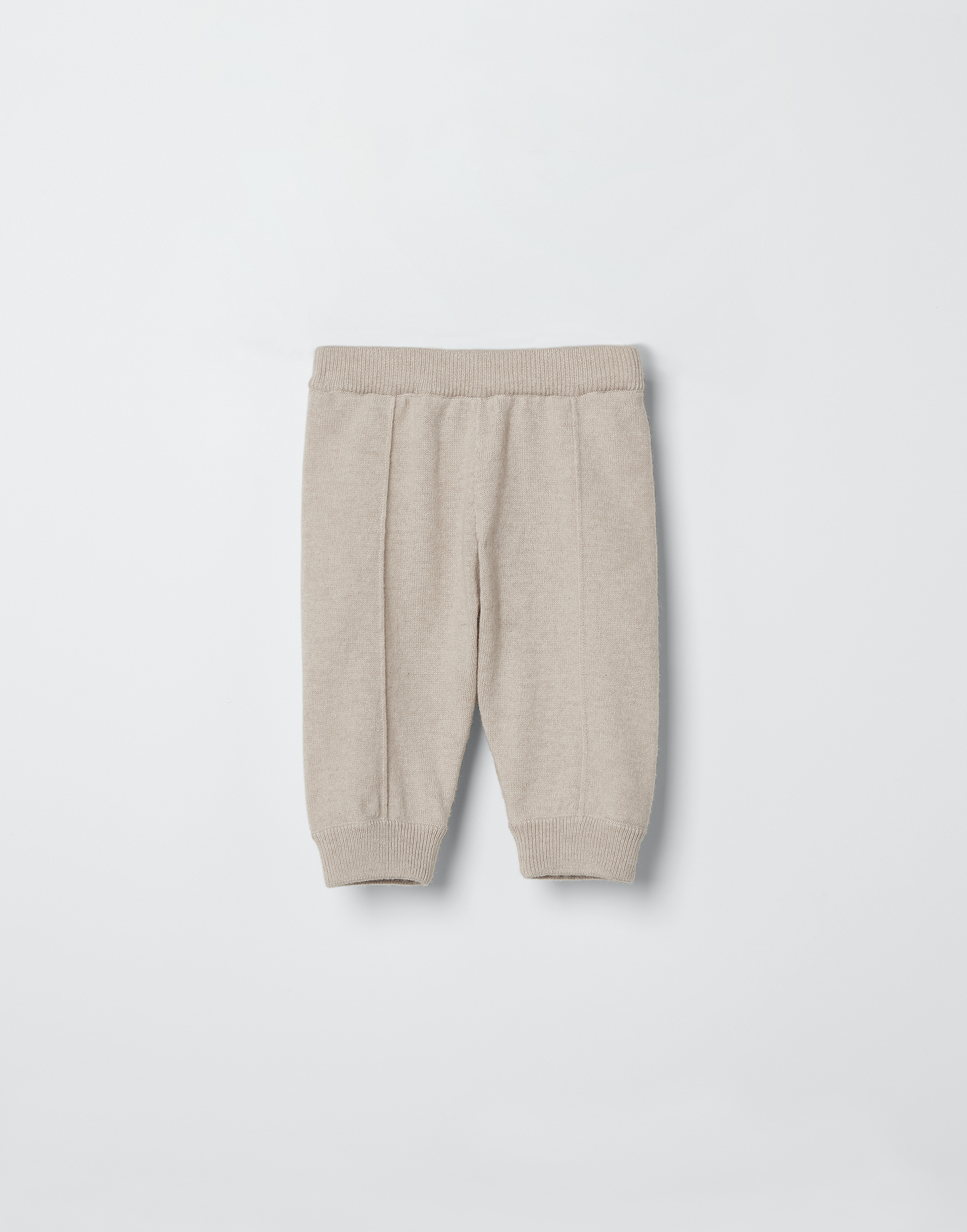 Cashmere knit baby trousers Sand Baby - Brunello Cucinelli