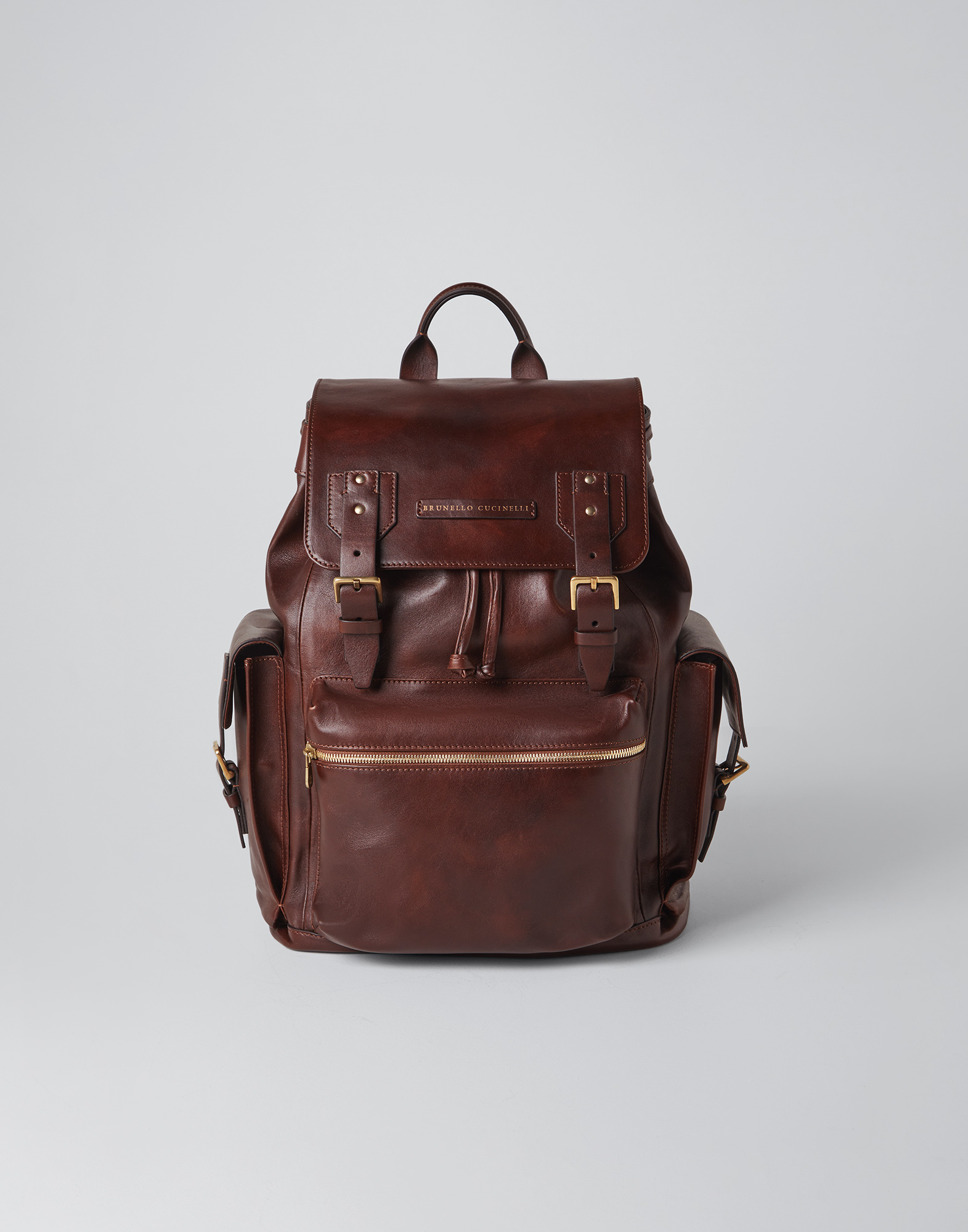 BRUNELLO CUCINELLI, Zipped Leather Backpack, Men