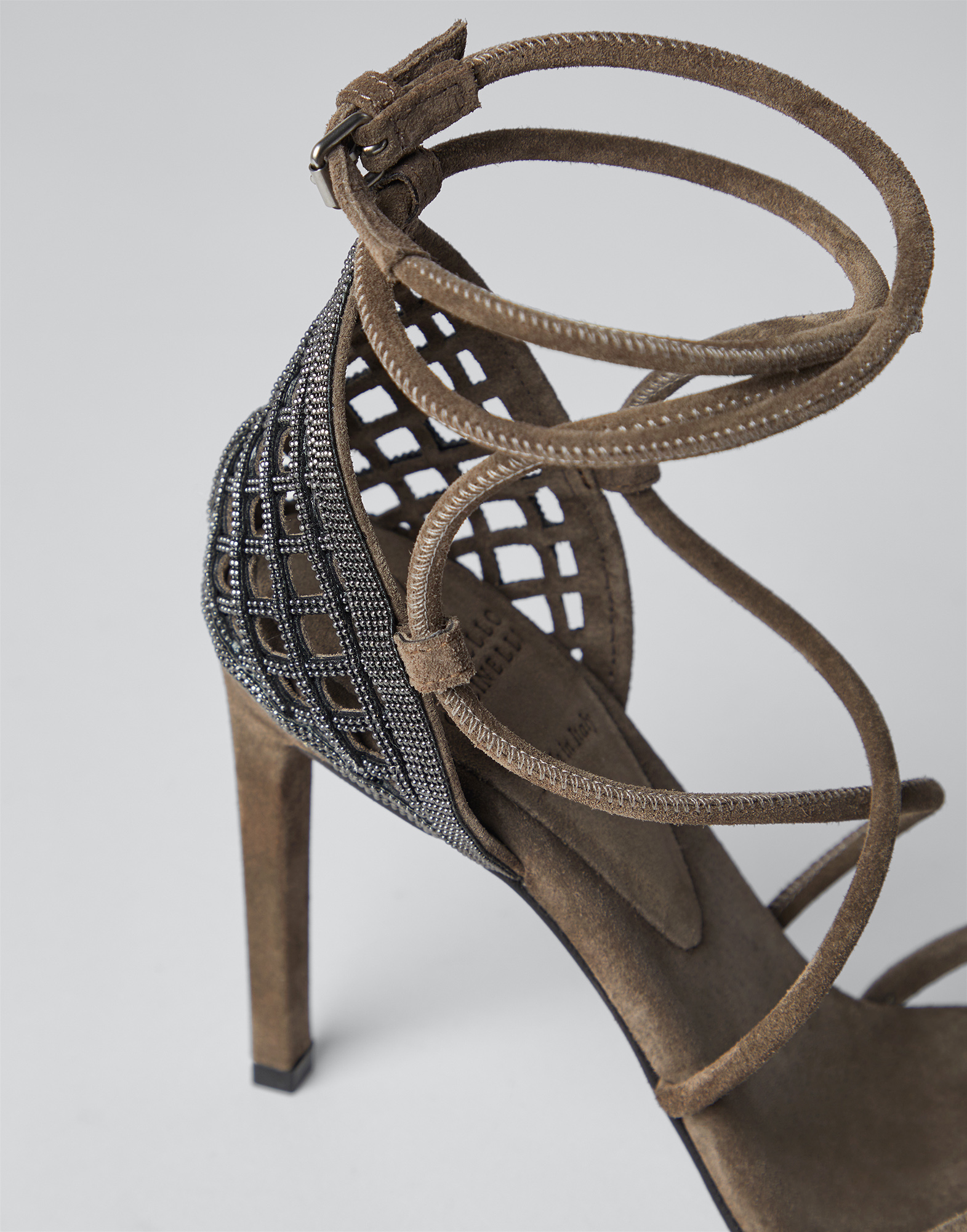 Туфли на каблуке из замши Темно-коричневый Женщина - Brunello Cucinelli