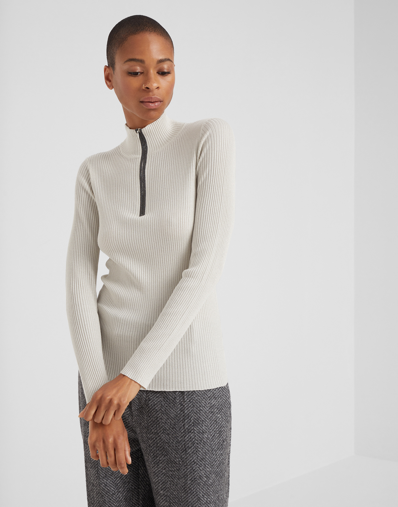 Cashmere and silk lightweight sweater