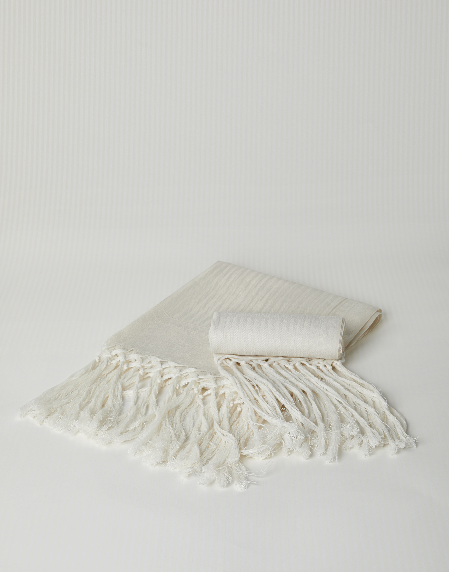 Pair of "Winter in White" towels