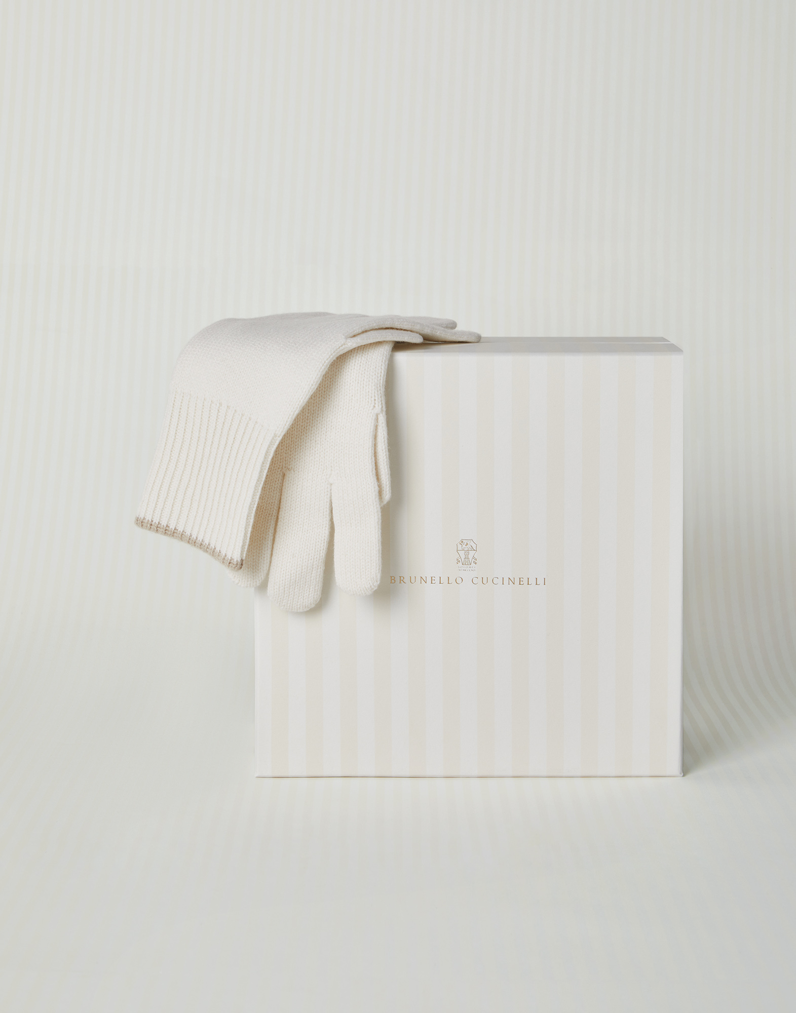 Перчатки из трикотажа Белый Мужчина - Brunello Cucinelli