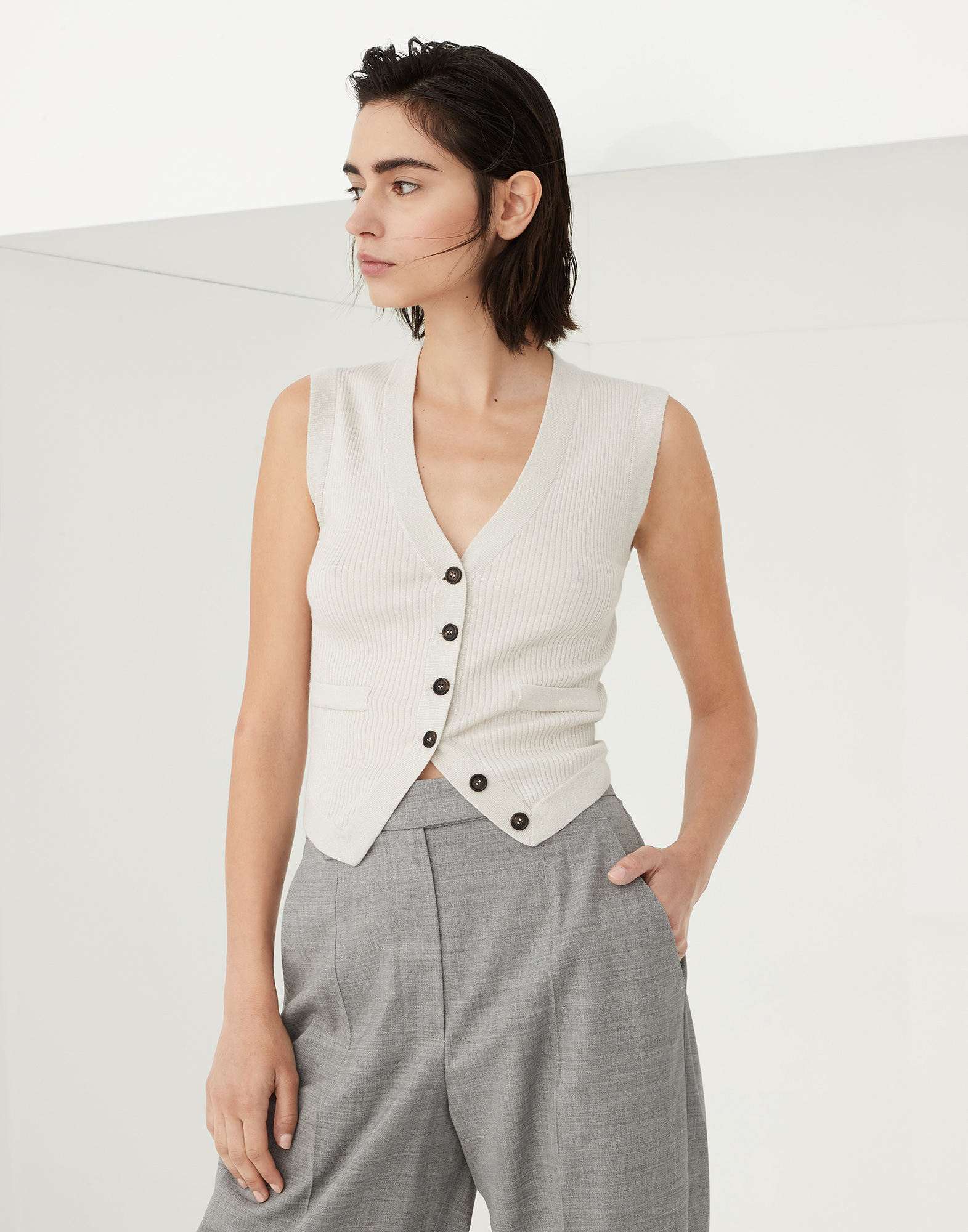 brunello cucinelli vest women's